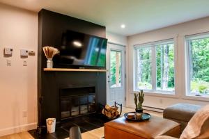 Μια τηλεόραση ή/και κέντρο ψυχαγωγίας στο Le Rétro Shack à Mont-Tremblant