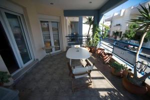 Balkón nebo terasa v ubytování Volos Lux Apartment