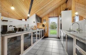 Kuchyň nebo kuchyňský kout v ubytování Holiday Home Brombærvangen Oksbøl Ii