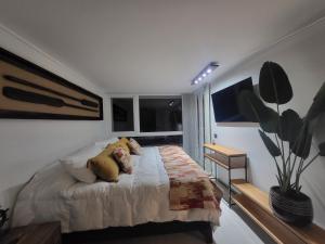 Postel nebo postele na pokoji v ubytování Laguna del Mar La Serena + 9 fotografií