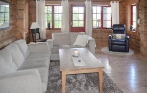 a living room with a couch and a coffee table at Amazing Home In Rauland With Wifi in Rauland