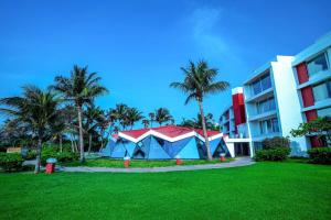 a group of tents in front of a building at The Park Visakhapatnam in Visakhapatnam