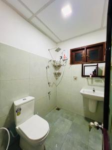 PolatagamaPolatagama Jungle Eco Resort的带马桶和水槽的浴室