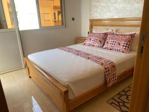 Postel nebo postele na pokoji v ubytování Apartment Familiale Al-Hoceima, Vue sur mer