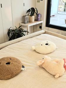 Postel nebo postele na pokoji v ubytování Causy Rooftop Apartment St. Idesbald