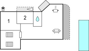 Plán poschodí v ubytovaní Two-Bedroom Apartment Zrnovnica With Sea View 05