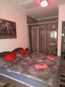 Postel nebo postele na pokoji v ubytování Grevia Apartmanok