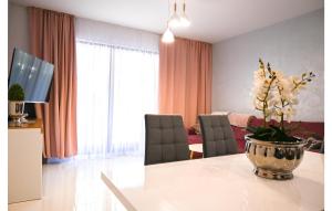 Μια τηλεόραση ή/και κέντρο ψυχαγωγίας στο 1 Bedroom Lovely Apartment In Lukecin