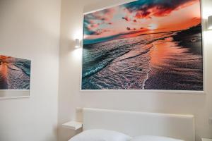 Postel nebo postele na pokoji v ubytování Sea house