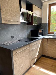 Köök või kööginurk majutusasutuses Domek FALEZA Achkaszuby +7 fotot