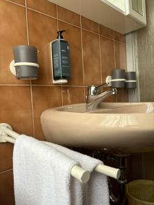 Koupelna v ubytování Hotel Miravalle