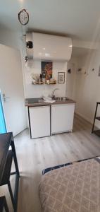 Η κουζίνα ή μικρή κουζίνα στο Petit STUDIO COCO, CHAMONIX HYPER CENTRE