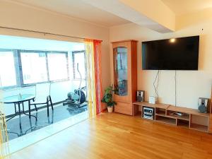 TV a/nebo společenská místnost v ubytování Apartment Bile - close to the beach, shops, airport