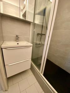 Koupelna v ubytování Appartement grande terrasse Climatisé + 20 fotografií
