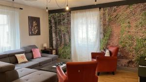 Zona de estar de appartement Vintage a l ancienne forge