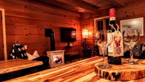 Nápoje v ubytování Chalet des Sources SPA Gazebo panoramique