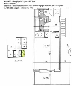 Plan piętra w obiekcie Résidence Les Cytelles - Studio pour 4 personnes à Méribel Altiport, au pied des pistes et proche du golf MAE-1804