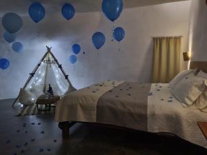 Postel nebo postele na pokoji v ubytování Entre Sombreros