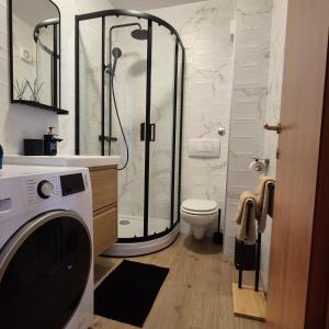 Koupelna v ubytování Tia, studio apartman