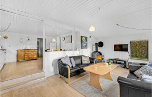 Μια τηλεόραση ή/και κέντρο ψυχαγωγίας στο Pet Friendly Home In Tarm With Kitchen