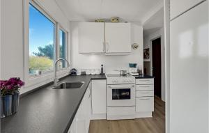 Kuchyň nebo kuchyňský kout v ubytování 3 Bedroom Lovely Home In Fanø
