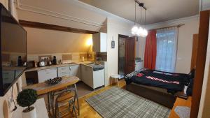 Kuchyň nebo kuchyňský kout v ubytování Ágnes Vendégházak Siófok-apartman 2