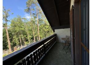 Balkón nebo terasa v ubytování Pension Blockheidehof