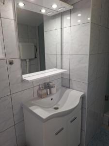 Ένα μπάνιο στο Apartment Slavica Novalja