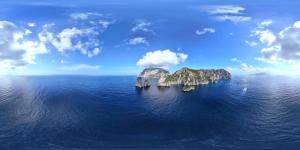 an island in the middle of the ocean at Il Merlo Capri in Capri