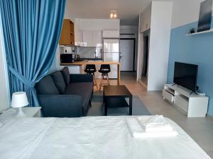 Azure Seaview Studio in Priscilla, Caesar Blue Resort & Spa, Gastria, Kalechik, Bogaz的厨房或小厨房