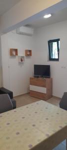 Televízia a/alebo spoločenská miestnosť v ubytovaní Apartmani Ivan & Mirjana 2