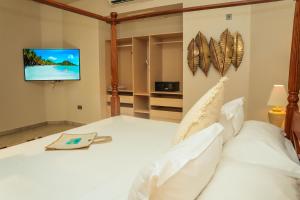 Телевізор і / або розважальний центр в Hotel Le Duc de Praslin