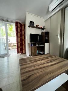 Μια τηλεόραση ή/και κέντρο ψυχαγωγίας στο Superbe Mobilehome 3 ch, climatisé tout confort
