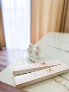 Voodi või voodid majutusasutuse Armenia Hotel toas