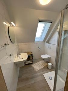 Koupelna v ubytování Landhaus Hassel + 13 fotografií