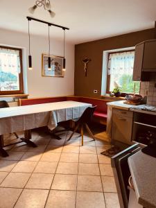 A kitchen or kitchenette at Ciasa Fam Comploi