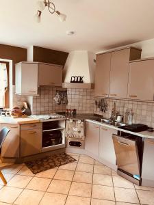 A kitchen or kitchenette at Ciasa Fam Comploi Még 17 kép