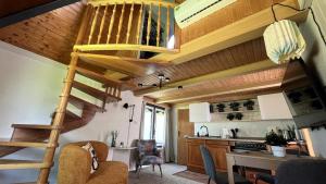 Køkken eller tekøkken på Dein fabelhaftes Ferienhaus Ostfriesland