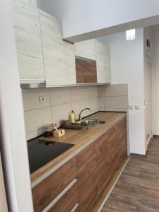 Kuchyň nebo kuchyňský kout v ubytování Apartmani Vrla NEW
