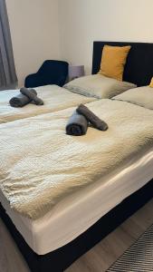Katil atau katil-katil dalam bilik di Apartmány na Trojce