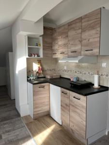 Kuchyň nebo kuchyňský kout v ubytování Apartman 24