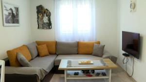 a living room with a couch and a coffee table at Vila Tamara 2024 in Žabljak