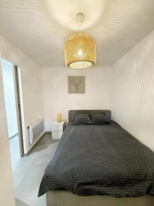 Posteľ alebo postele v izbe v ubytovaní Appartement 4 personnes, Piscine, Parking à Palavas les flots + 3 fotografie
