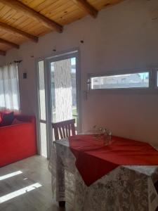 Χώρος καθιστικού στο Cabañas cochico