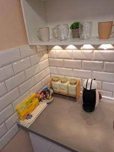 Kuchyň nebo kuchyňský kout v ubytování Apartman M&M