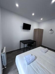TV a/nebo společenská místnost v ubytování Habitación turística en Irún