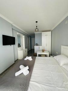 Postel nebo postele na pokoji v ubytování sea view rooms in Batumi