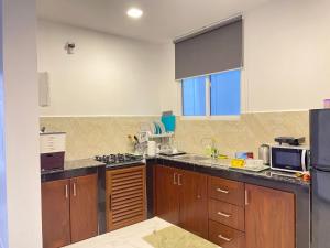 Dapur atau dapur kecil di Green Star City Apartment