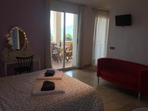 Ένα ή περισσότερα κρεβάτια σε δωμάτιο στο Villa Escandinavia +16 φωτογραφίες