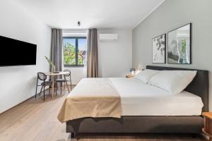 limehome Bad Hall Hauptplatz客房内的一张或多张床位